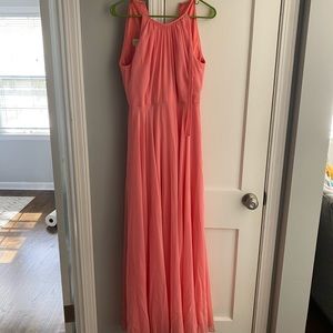 After 6 bridesmaid dress Coral